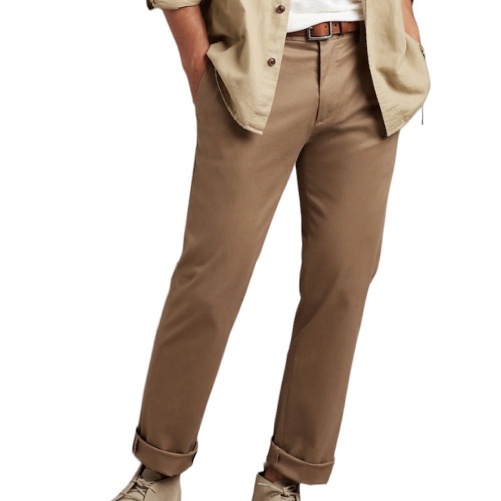 Banana Republic Men's Cream Emerson Chino Pants Cotton Trousers Waist 33